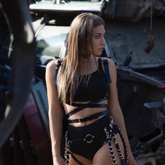 Faux leather belt Harness - Picture 3 of 4